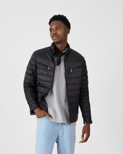 Doudoune coupe motard Noir David