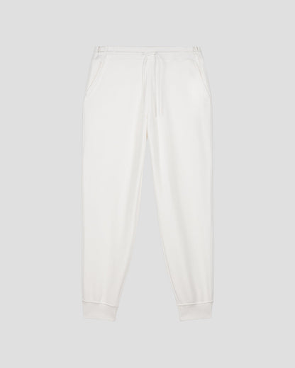 Pantalon de sport en coton Blanc Iris