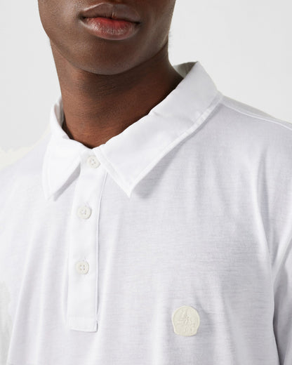 Polo en coton biologique Blanc Lavan