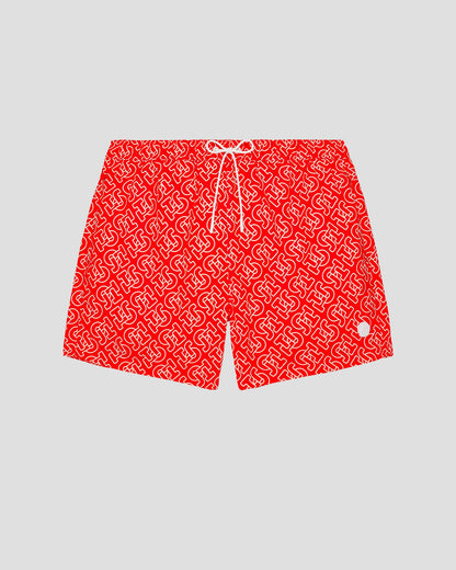 Maillot de bain Mono rouge feu Niolon monogram