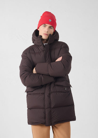 Doudoune Grand Froid stretch mi-longue Café noir Scott