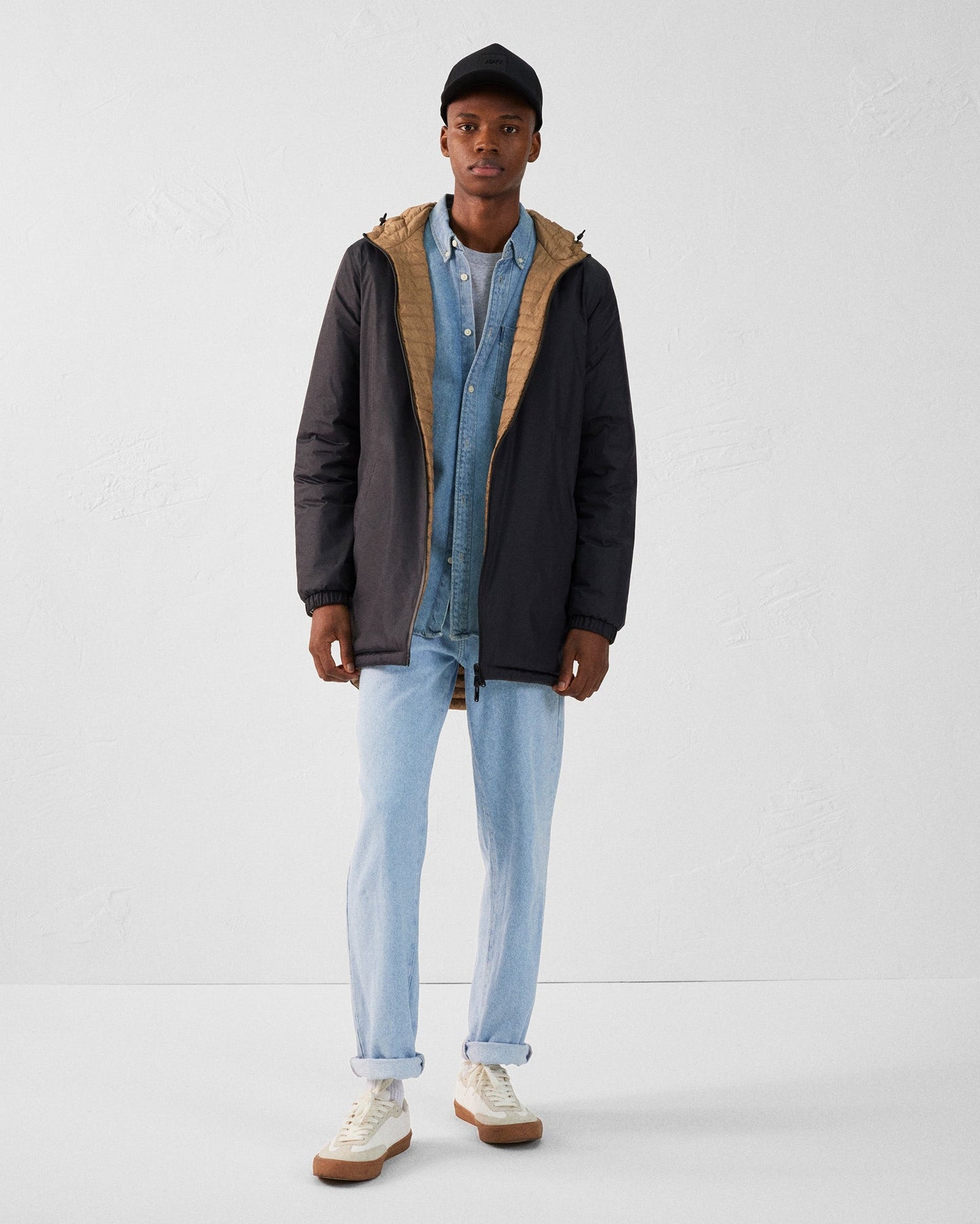 T-shirt col rond homme en coton Gris chiné Pedro