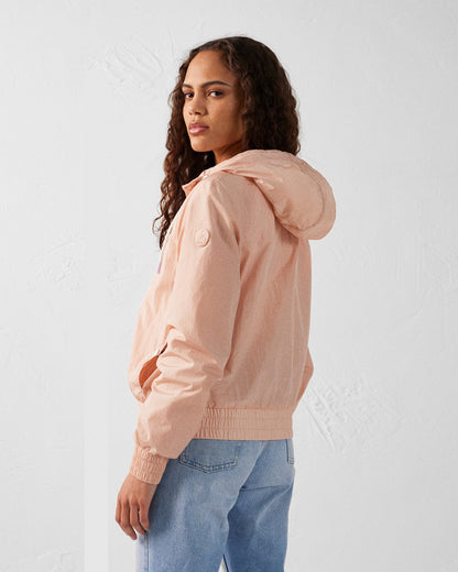 Blouson coupe-vent léger à capuche Pêche clair Alize