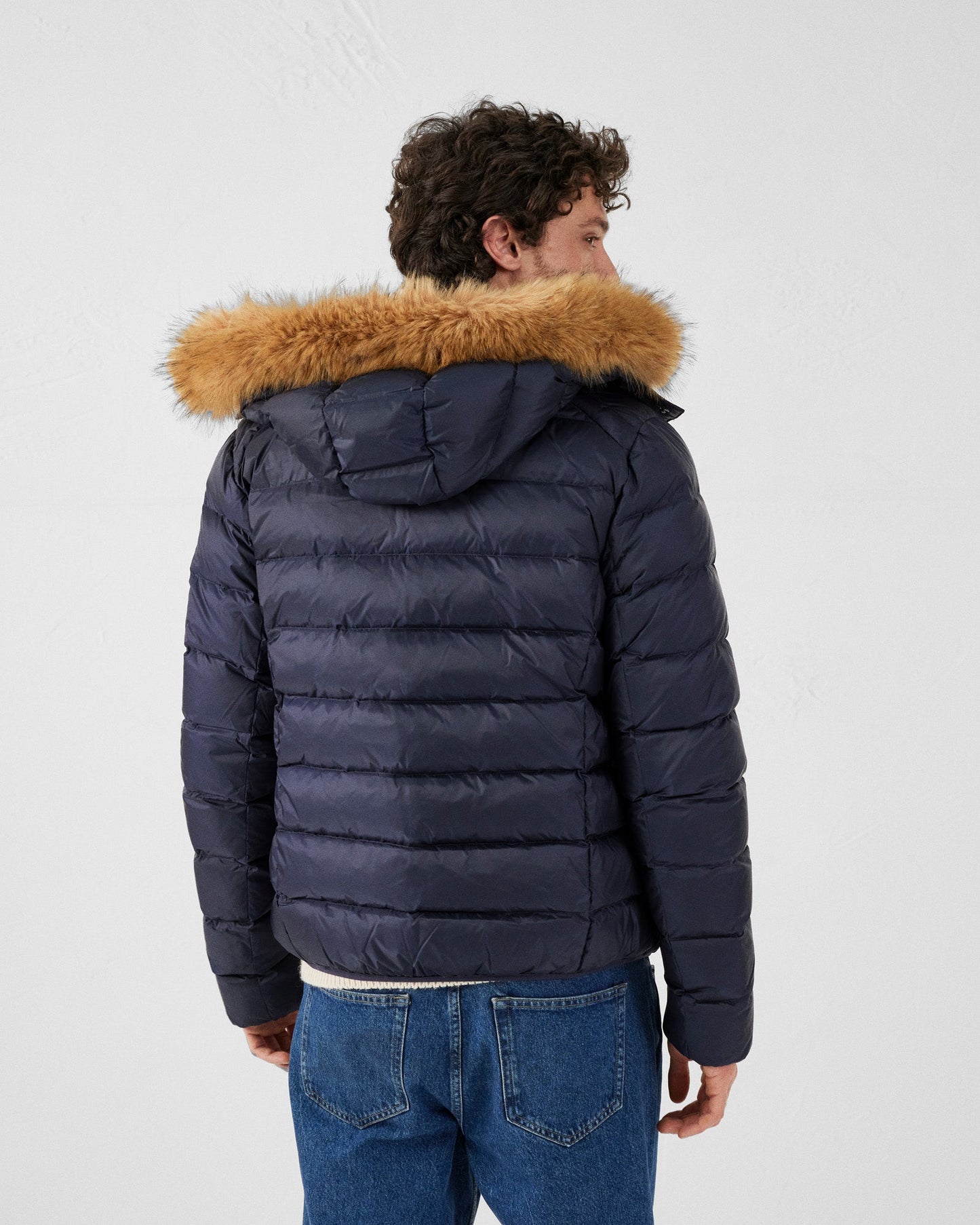 Doudoune à capuche Grand Froid Marine Prestige