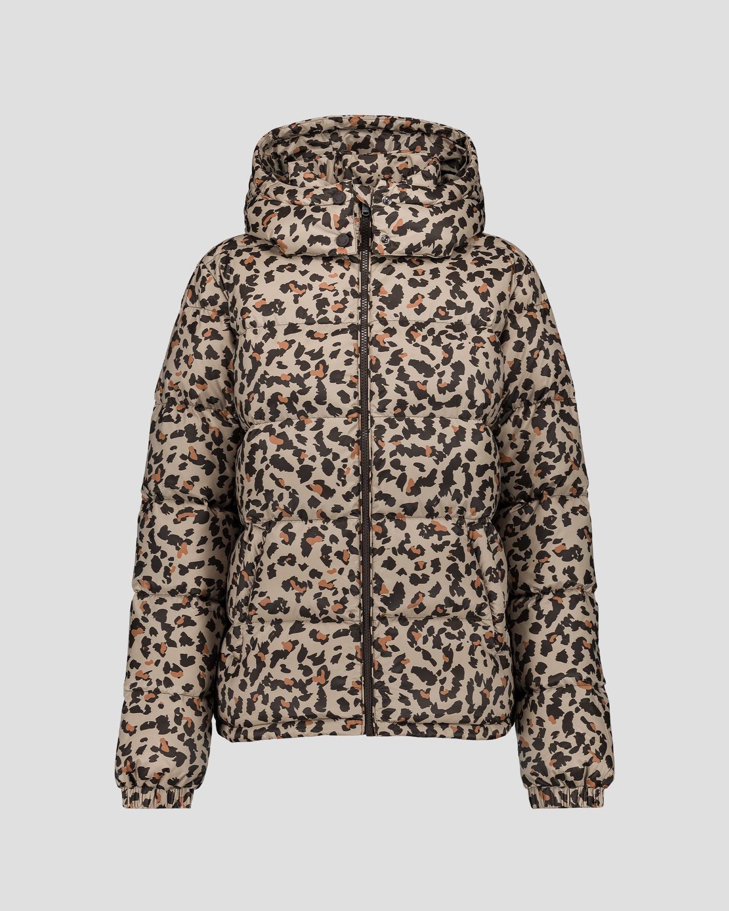 Doudoune Grand Froid esprit puffer Leopard beige Prague print